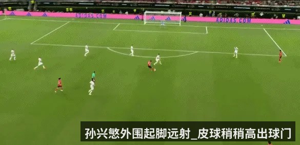 孙兴慜外围起脚远射_皮球稍稍高出球门